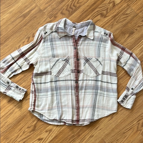 Free People Tops - Free People Top Button-Up Shirt Button Down Top Size Small S